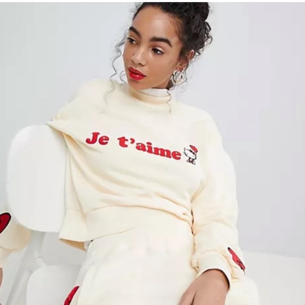 ASOS Hello Kitty Sweatshirt Je t’aime US 12